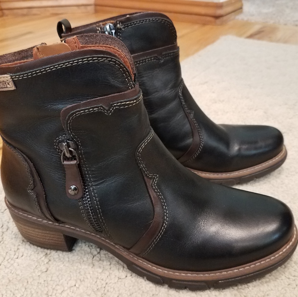 Pikolinos Leather Ankle Boots Size 38 7.5